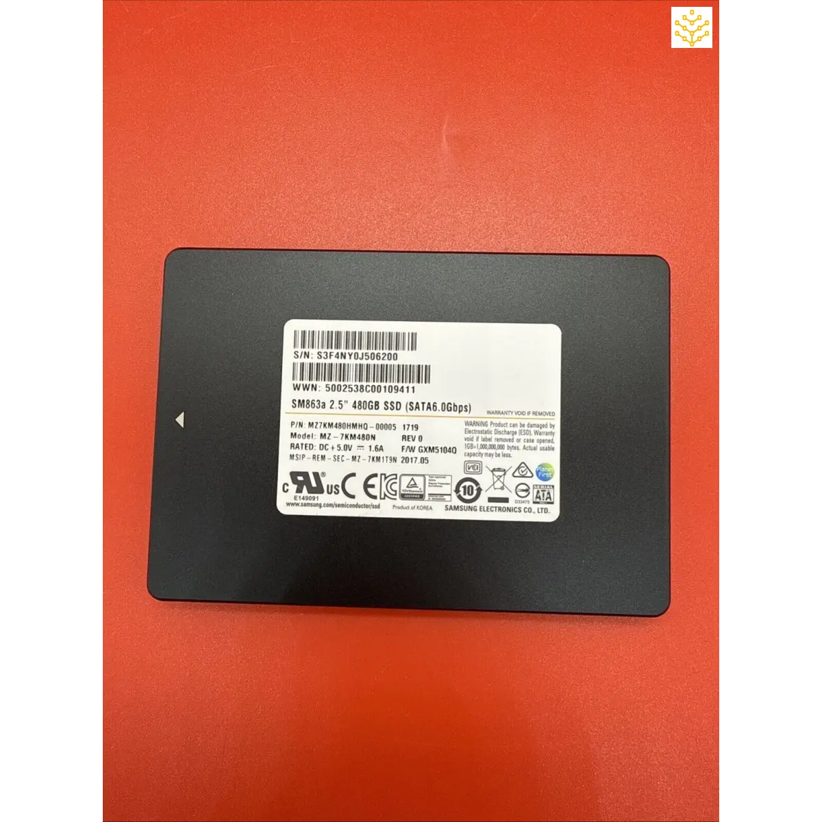 Samsung 480GB SATA 6Gbps 2.5” SM863a MZ-7KM480N SSD - EDIT