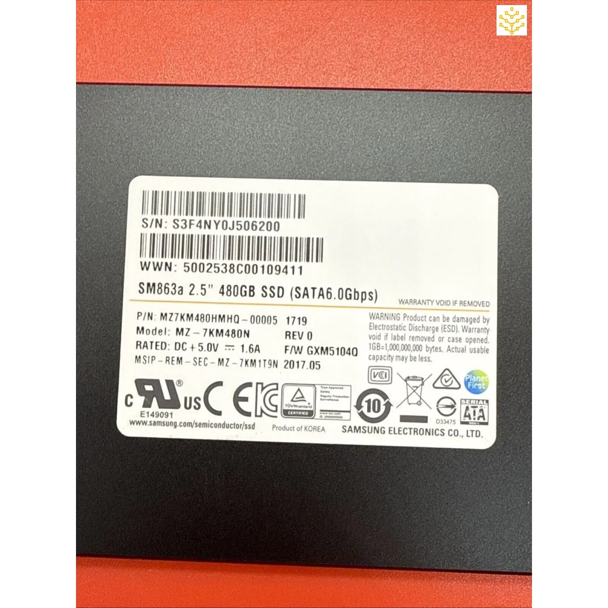 Samsung 480GB SATA 6Gbps 2.5” SM863a MZ-7KM480N SSD - EDIT