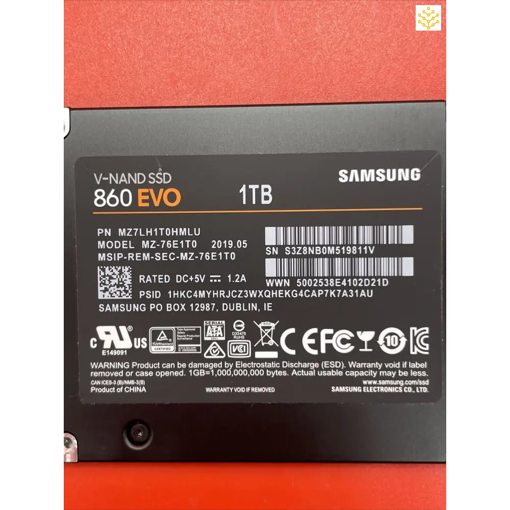 Samsung 860 EVO 1TB SATA 2.5 SSD MZ-76E1T0 MZ7LH1T0HMLU - Computers/Tablets & Networking:Drives Storage & Blank