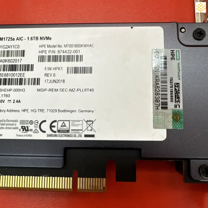 Samsung PM1725a AIC 1.6TB NVMe FH PCIe 874432-001 MZ-PLL1T60 - Computers/Tablets & Networking:Drives Storage & Blank