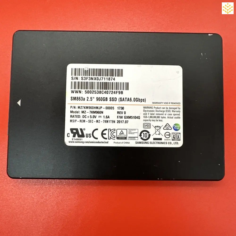 Samsung SM863a 2.5 960GB SATA III 6Gb/s SSD MZ-7KM960N - Computers/Tablets & Networking:Drives Storage & Blank