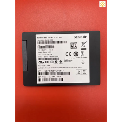 SanDisk SSD X210 2.5” 512GB SD6SB2M-512G-1006 724447-001 - Computers/Tablets & Networking:Drives Storage & Blank