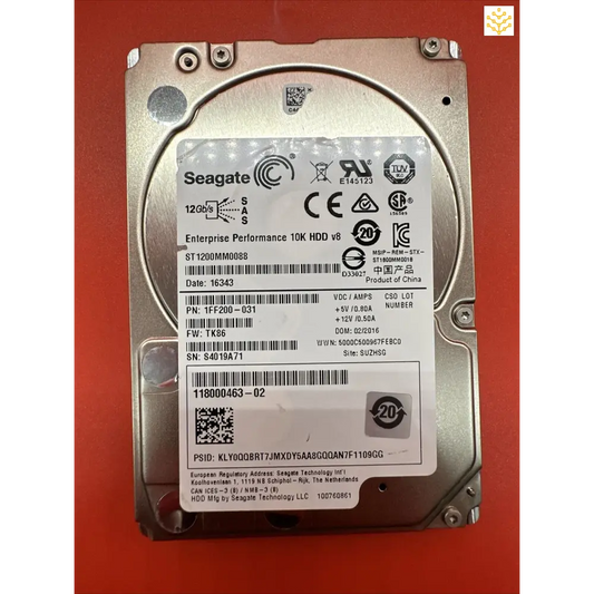 Seagate ST1200MM0088 1.2TB 10K 12Gb SAS 2.5 1FF200-231 118000463 - Computers/Tablets & Networking:Drives Storage &