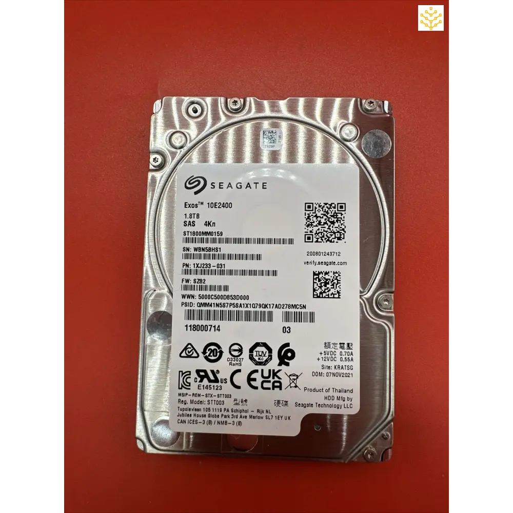 Seagate ST1800MM0159 1.8TB 10K SAS 4kn 1XJ233-031 EMC 118000714 - Computers/Tablets & Networking:Drives Storage & Blank