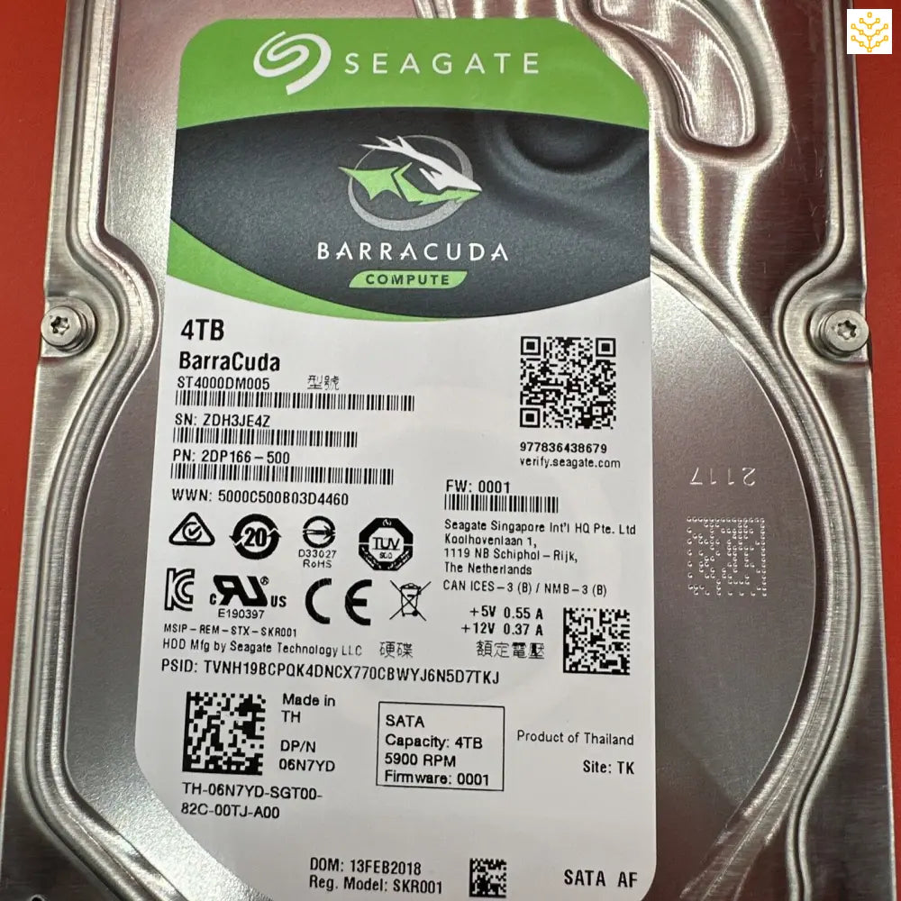 Seagate ST4000DM005 6N7YD 06N7YD 4TB SATA 5900RPM 3.5 2DP166-500 HDD - Computers/Tablets & Networking:Drives Storage &