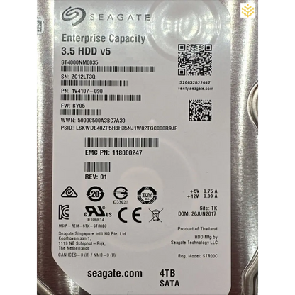 Seagate ST4000NM0035 4TB SATA 7.2K 3.5 HDD - Computers/Tablets & Networking:Drives Storage & Blank Media:Hard Drives