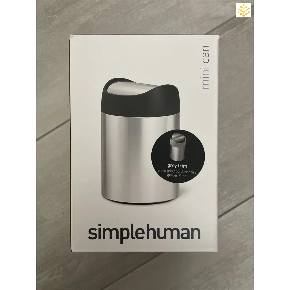 Simplehuman Minican Grey Trim Black Lid 1.5 L - GIGDATA