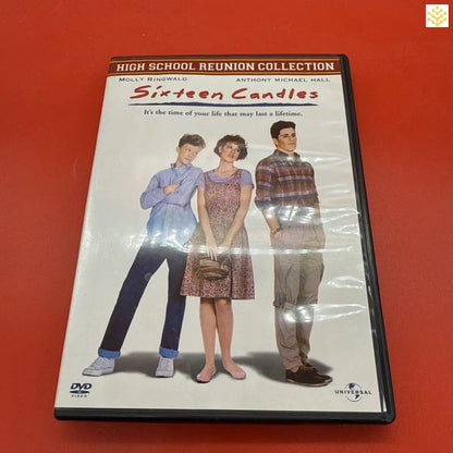 DVD case of the movie ’Sixteen Candles’ from the High School Reunion Collection.