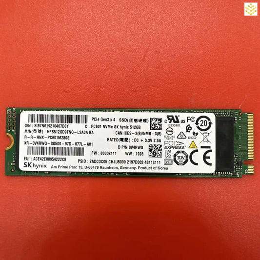 SK Hynix HFS512GD9TNG 512GB 0V4RWG PCIe Gen3 x4 NVMe M.2 SSD - Computers/Tablets & Networking:Drives Storage & Blank