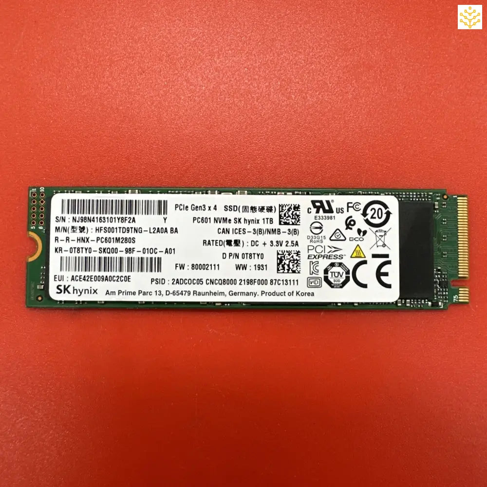 SK Hynix PC601 1TB PCIe Gen3 x4 NVMe SSD M.2 T8TY0 HFS001TD9TNG - Computers/Tablets & Networking:Drives Storage & Blank