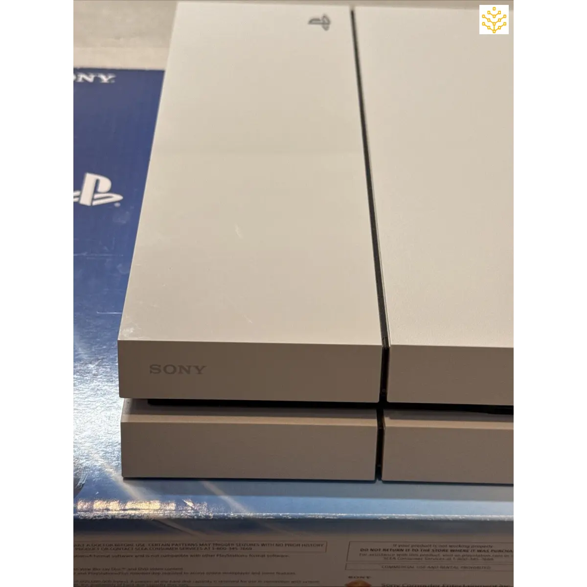 White PlayStation 4 console.