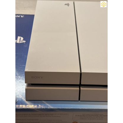 White PlayStation 4 console.