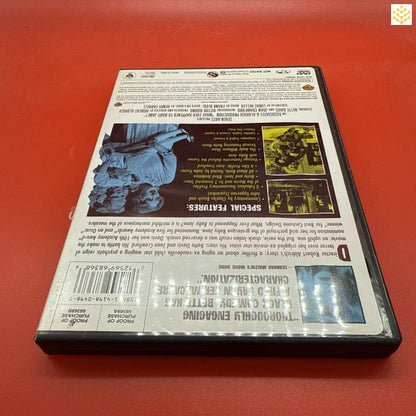 DVD case lying face down showing the back cover information and artwork.