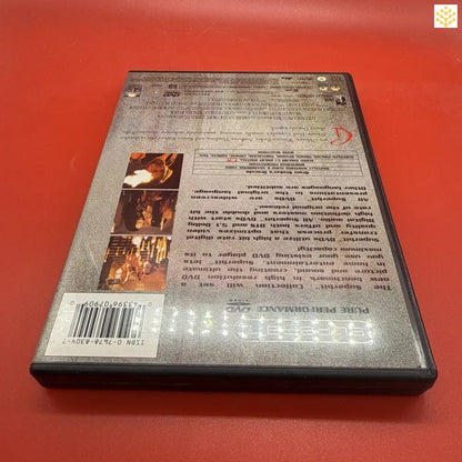 DVD case with text and small thumbnail images on its back cover.