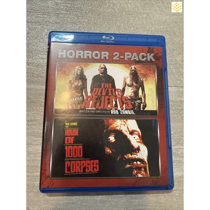 Blu-ray case containing a horror movie double feature of ’The Devil’s Rejects’ and ’House of 1000 Corpses’.