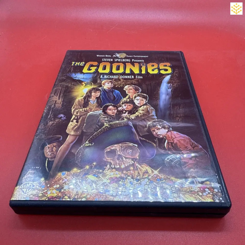 DVD case of the classic 1985 movie ’The Goonies’