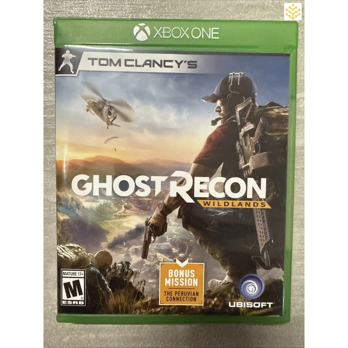 Xbox One video game case for ’Tom Clancy’s Ghost Recon Wildlands’.