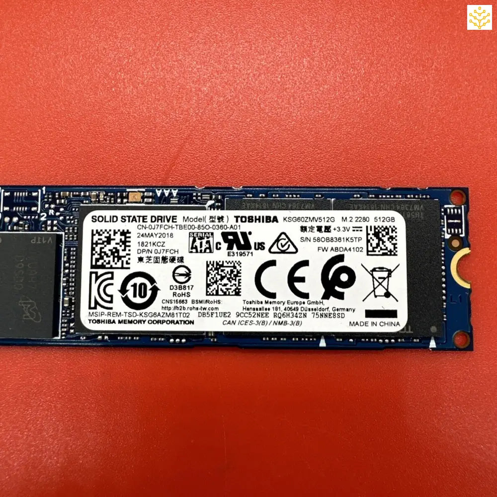 Toshiba KSG60ZMV512G 0J7FCH J7FCH 512GB M.2 2280 SSD - Computers/Tablets & Networking:Drives Storage & Blank Media:Hard