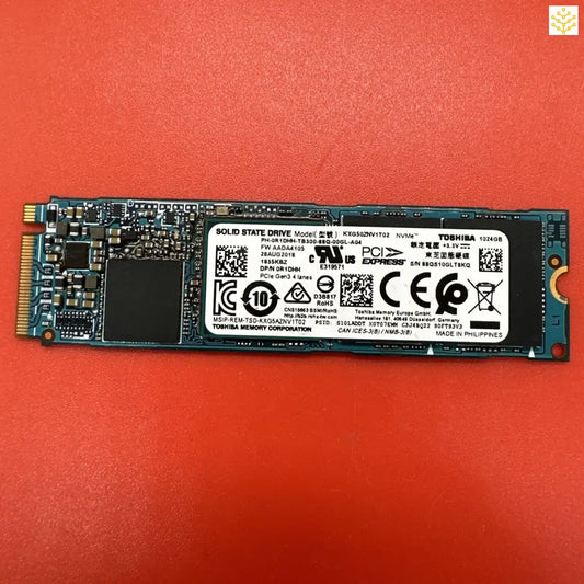 Toshiba KXG50ZNV1T02 R1DHH 0R1DHH 1TB PCIe Gen3 x4 NVMe M.2 SSD - Computers/Tablets & Networking:Drives Storage & Blank