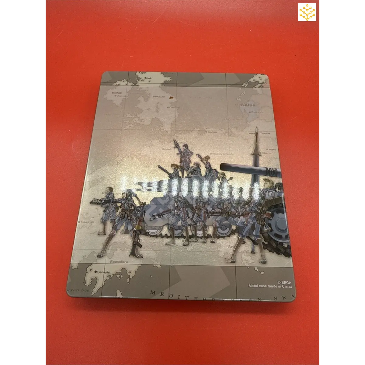 Metal steelbook case featuring a silhouette design of soldiers in combat.