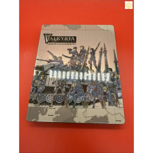 Steelbook case for the video game ’Valkyria Chronicles’ featuring anime-style characters and military equipment.