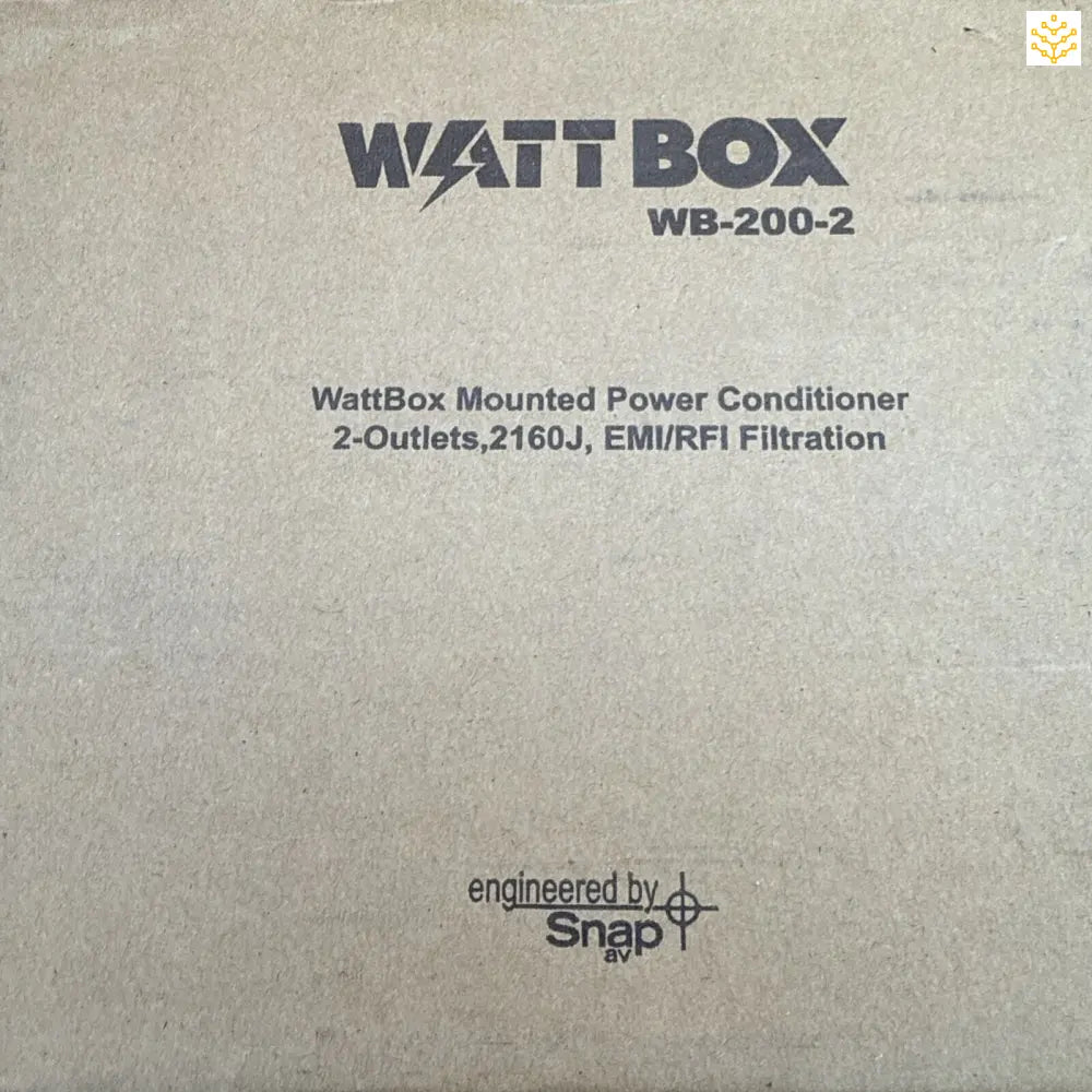 Wattbox WB-200-2 Mounted Power Conditioner 2-Outlets 2160J EMI/RFI Filter - EDIT