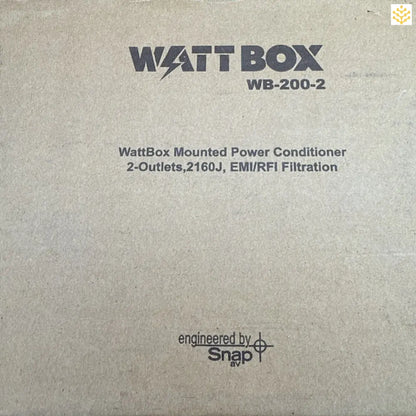 Wattbox WB-200-2 Mounted Power Conditioner 2-Outlets 2160J EMI/RFI Filter - EDIT