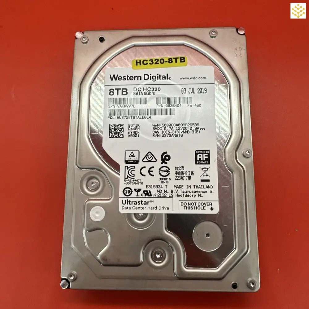 Western Digital HUS728T8TALE6L4 DC HC320 8TB SATA 6Gbps 7.2K 3.5 HDD 88% Health - Computers/Tablets & Networking:Drives