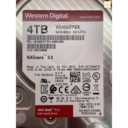 Western Digital WD4003FFBX 4TB SATA 6Gb/s 3.5 Red Pro - Computers/Tablets & Networking:Drives Storage & Blank