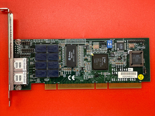 51-45006-A03 PCI-8246 LAN / WAN Intercept Bypass Heatbeat PCI Full Height Card